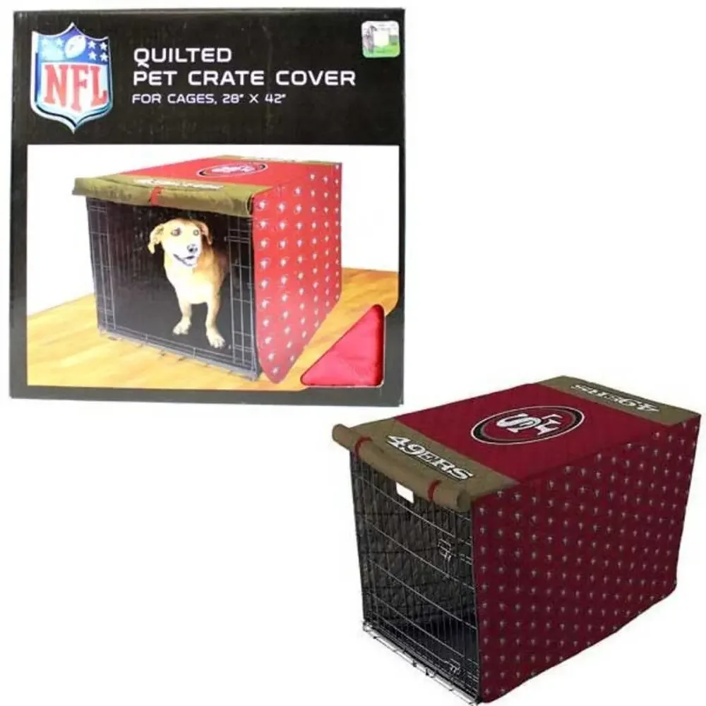 NFL San Francisco 49ers Pet Crate Cover Dogs Cats Quilted 30